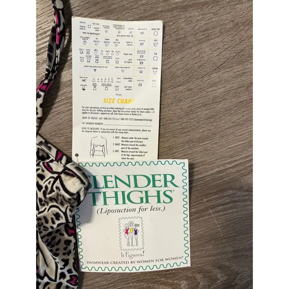 It Figures Slender Thighs Swimsuit 22W Leopard Floral Skirted One Piece NWT - Picture 5 of 10